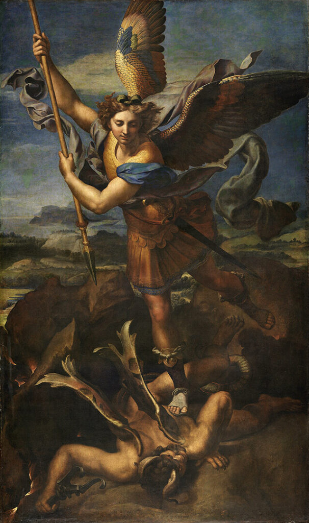 San Michele sconfigge Satana di Raffaello, 1518